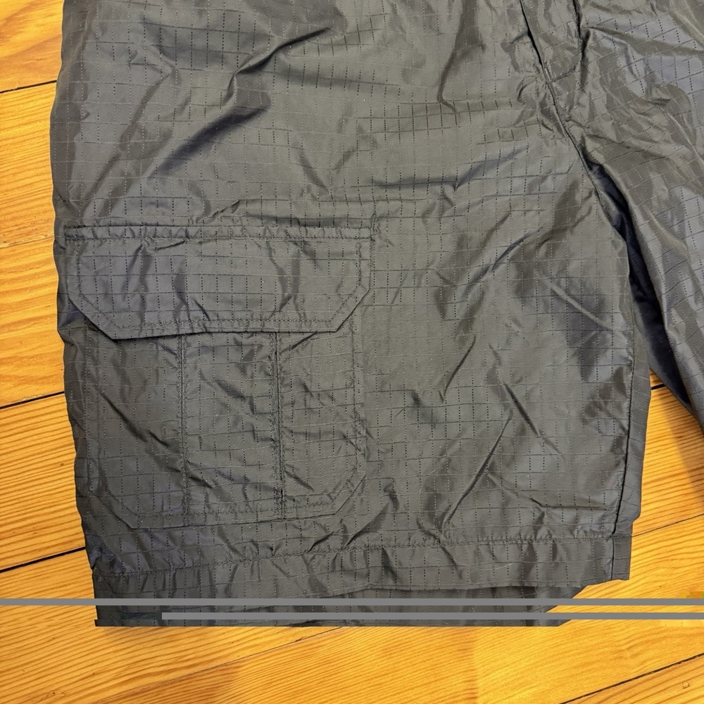 Marlboro Unlimited Swim Shorts Mens Medium Black Cargo Nylon Mesh Lined Trunks - Picture 5 of 14